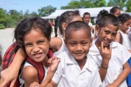 Primary school children in Lefaga, Upolu, Samoa.