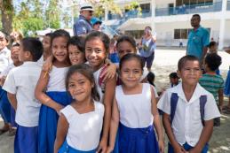 Primary school children in Lefaga, Upolu, Samoa