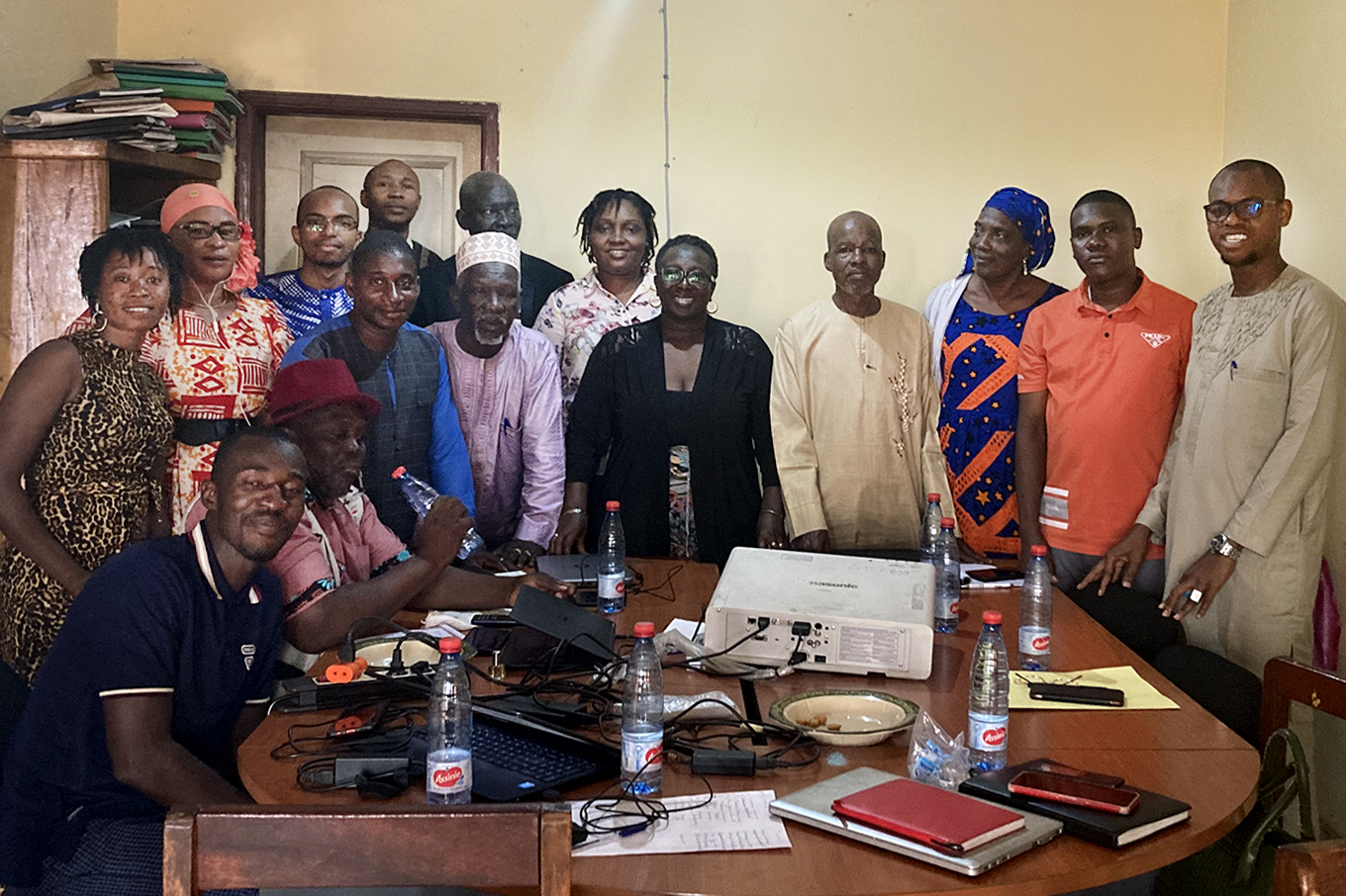 The members of the board of The National Coalition of Guinea for Education for All