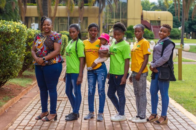 Teenage mothers attending the Child Rights Conference