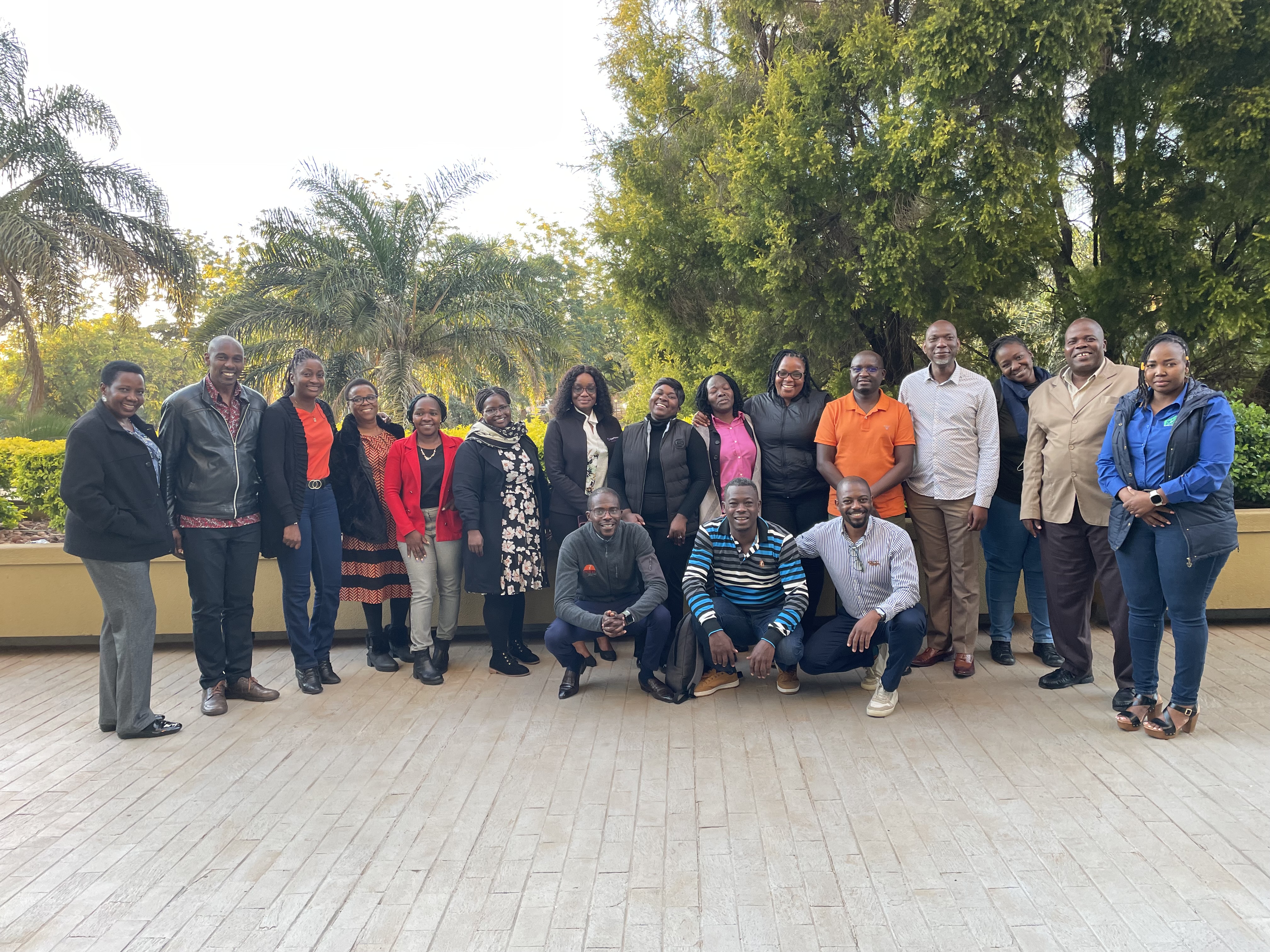 Zimbabwe EOL Grantees, HESA RMU and OXFAM Zimbabwe staff at the HESA RMU Learning & Reflection Meeting in June 2024