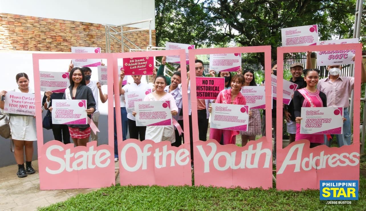 Caption: Multiply-Ed staged a Barbie-themed State of the Youth Address, a creative protest held alongside the President's State of the Nation Address, highlighting the youth's situation and demands, particularly on education, Credit: Philippine Star