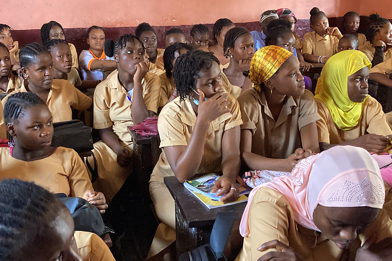 National Coalition for Education for all Guinea visit at school