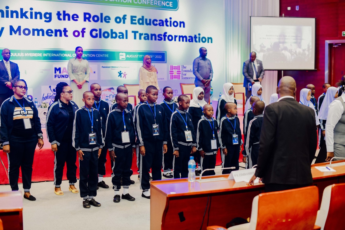 Igunga Primary School Choir perform in the Tanzania Education Network’s (TEN/MET) 2022 International Quality Education Conference in Dar es Salaam, Tanzania. Credit: Tanzania Education Network