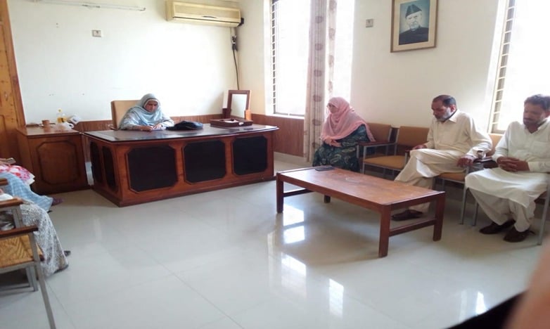 CSEN and community members meeting with District Education Officer to discuss the issue of girls’ education in village Chamhora.