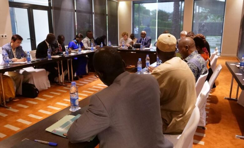 A meeting of the local education group in Dakar, Senegal, in 2018. The group includes representatives from civil society organizations, parent groups and teacher organizations. Credit: GPE/Carine Durand